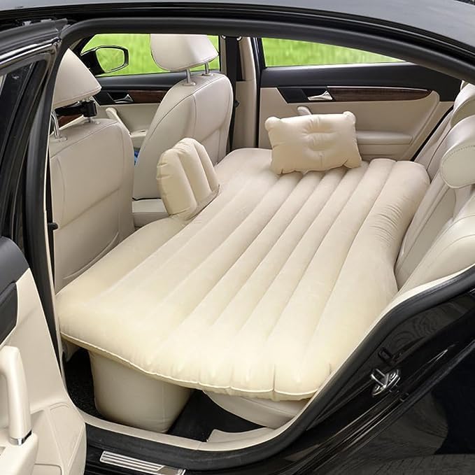 🚗 Luxury Car Inflatable Bed - سرير سيارة فاخر قابل للنفخ مع مضخة ووسادتين هوائيتين