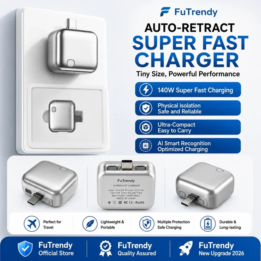 140W Fast Charge Separator – Auto Disconnect Charging Adapter - فاصل شاحن ذكي وإيقاف تلقائي للجوالات تايب سي حتى 140 واط
